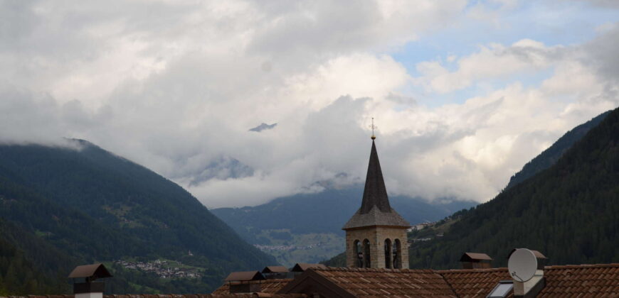 Villetta bifamiliare con giardino e vista panoramica a Ossana